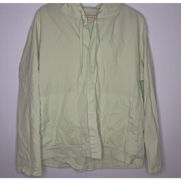 COS Men’s Lightweight Hooded Jacket Seersucker Green Large Scandi Minamalist - Picture 5 of 11